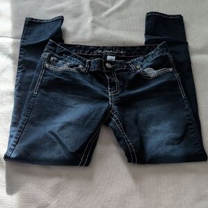 Maurices Black Skinny Jeans with Contrasting Stitching